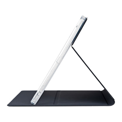 For Teclast T65 Max Anti-slip Texture Smart Tablet Leather Folio Case(Dark Blue)