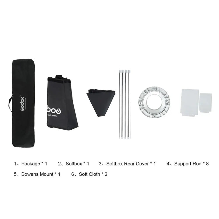 Godox Octagon Softbox Flash Speedlite Studio Photo Light Soft Box with Bowens Mount, Size:95cm