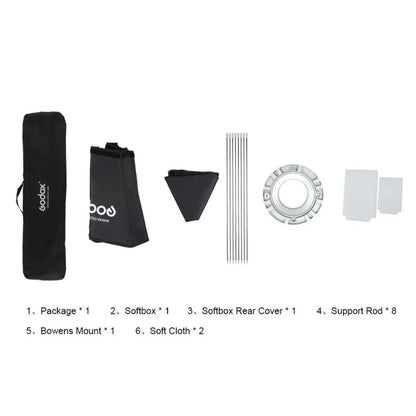 Godox Octagon Softbox Flash Speedlite Studio Photo Light Soft Box with Bowens Mount, Size:120cm