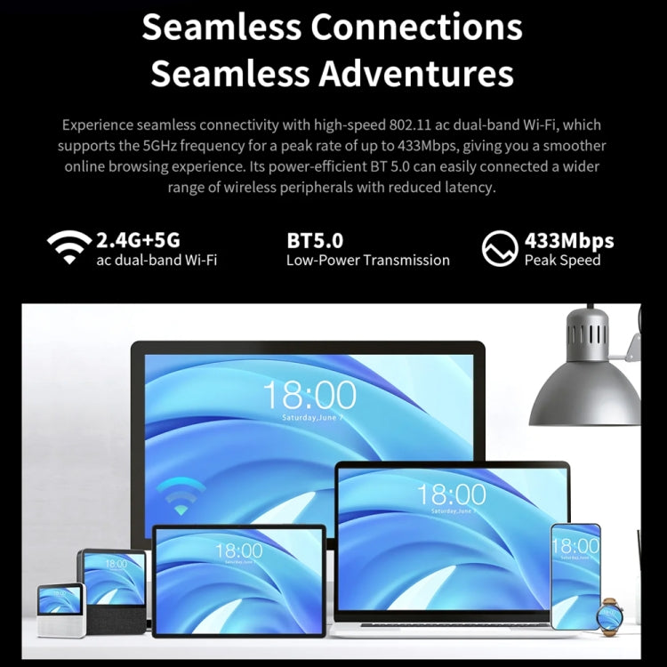 Tablette PC Teclast T50HD 11 pouces, 6 Go + 256 Go, Android 14 Unisoc T606 Octa Core, 4G LTE Double SIM