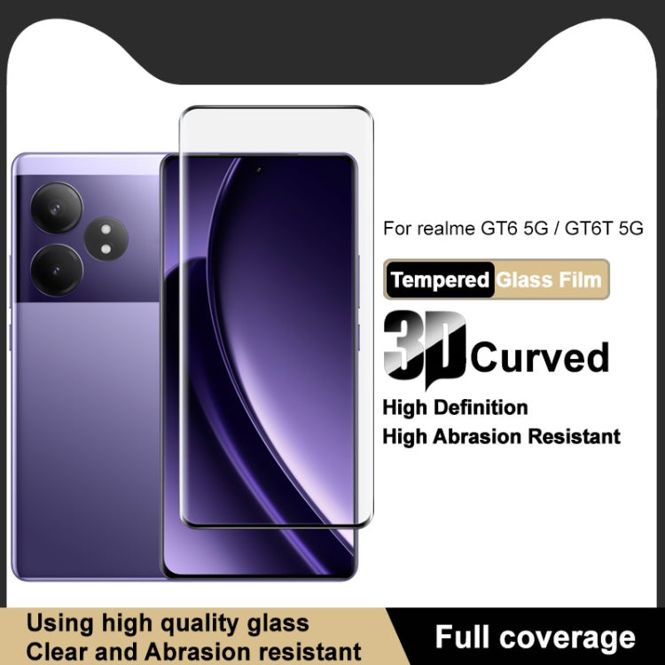 For Realme GT 6 5G Global / GT Neo6 5G imak 3D Curved Full Screen Tempered Glass Film
