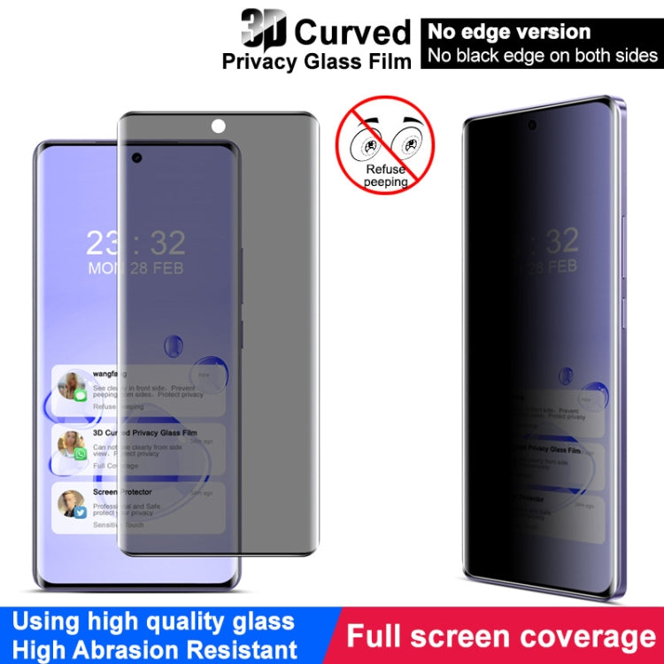 For Realme GT Neo6 SE 5G imak No Edge Version 3D Curved Privacy Full Screen Tempered Glass Film