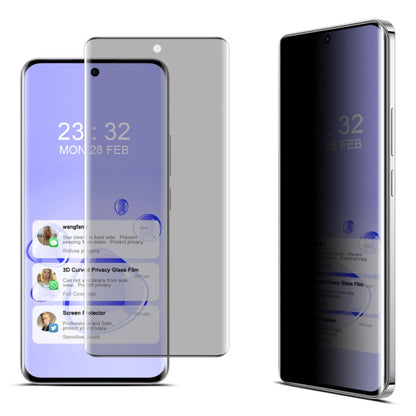 For OPPO Reno12 Global imak No Edge Version 3D Curved Privacy Full Screen Tempered Glass Film