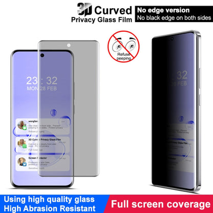 For OPPO Reno12 Global imak No Edge Version 3D Curved Privacy Full Screen Tempered Glass Film