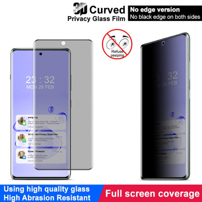 For OnePlus Ace 3 Pro imak No Edge Version 3D Curved Privacy Full Screen Tempered Glass Film