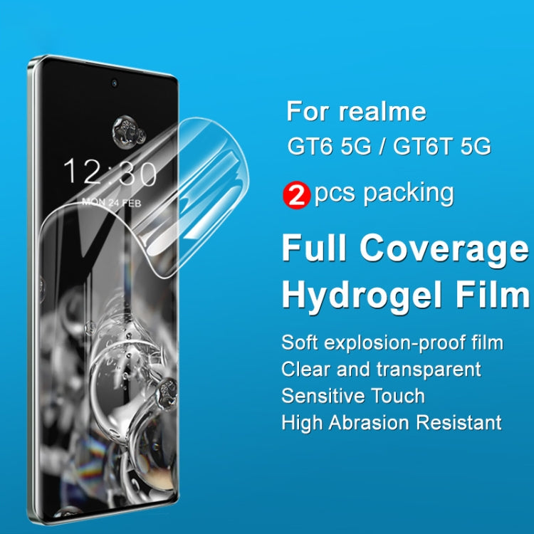For Realme GT Neo6 5G 2pcs/Set imak Curved Full Screen Hydrogel Film Protector