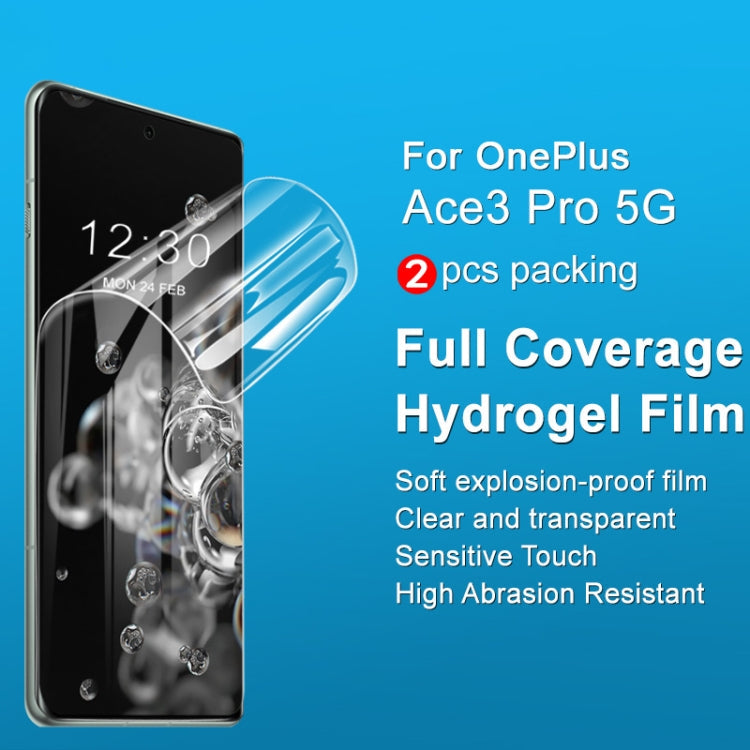 For OnePlus Ace 3 Pro 2pcs/Set imak Curved Full Screen Hydrogel Film Protector