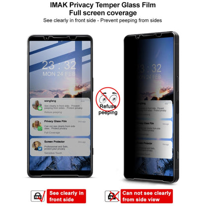 For Sony Xperia 1 VI imak HD Full Screen Privacy Tempered Glass Protective Film