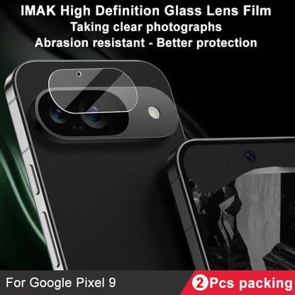 For Google Pixel 9 2pcs/Set imak HD Glass Lens Film, Scaled Down Version