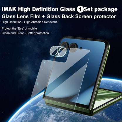 Pour Motorola Razr 50 Ultra 1 Ensembles de Film de Lentille Intégré imak + Autocollant de Protection d'Écran Arrière en Verre