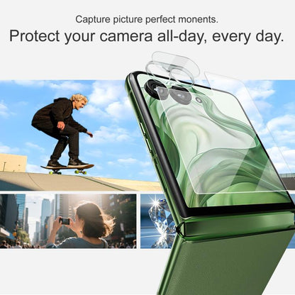 Pour Motorola Razr 50 Ultra 1 Ensembles de Film de Lentille Intégré imak + Autocollant de Protection d'Écran Arrière en Verre