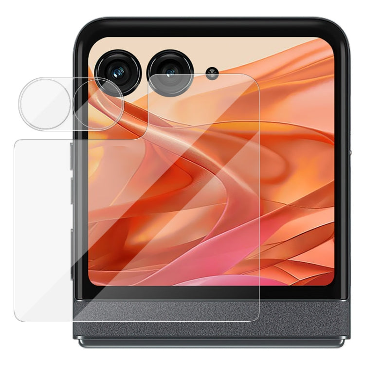 For Motorola Razr 50 1 Sets imak Integrated Lens Film + Glass Rear Screen Sticker