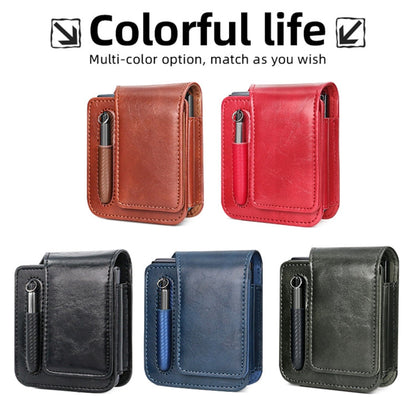 For Samsung Galaxy Z Flip 3 / 4 / 5 / 6 VIETAO Retro Thinking Series PU Shockproof Phone Bag, Without Pen(Black)