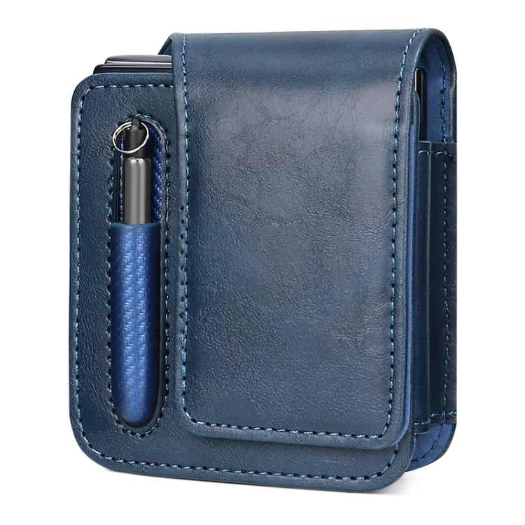 Pour Samsung Galaxy Z Flip 3 / 4 / 5 / 6 VIETAO Retro Thinking Series Étui de téléphone antichoc en PU, sans stylet (bleu)
