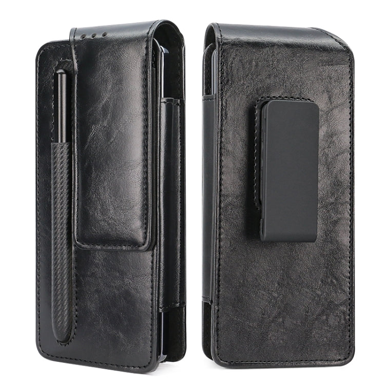 For Samsung Galaxy Z Fold 3 / 4 / 5 / 6 VIETAO Retro Thinking Series PU Shockproof Phone Bag, Without Pen(Black)