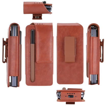 For Samsung Galaxy Z Fold 3 / 4 / 5 / 6 VIETAO Retro Thinking Series PU Shockproof Phone Bag, Without Pen(Black)