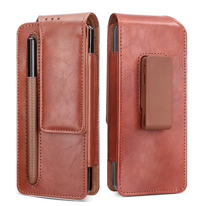 For Samsung Galaxy Z Fold 3 / 4 / 5 / 6 VIETAO Retro Thinking Series PU Shockproof Phone Bag, Without Pen(Brown)