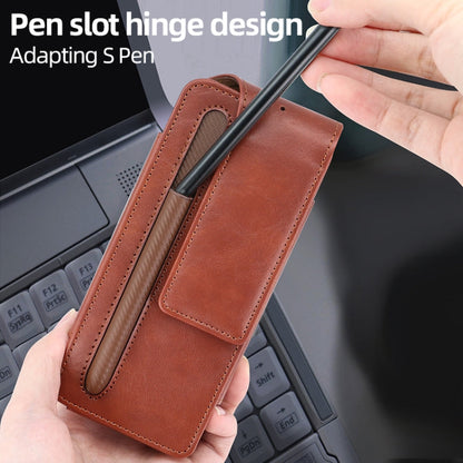 For Samsung Galaxy Z Fold 3 / 4 / 5 / 6 VIETAO Retro Thinking Series PU Shockproof Phone Bag, Without Pen(Blue)