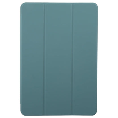 For Huawei MatePad 11.5 S GEBEI 3-folding Holder Shockproof Flip Leather Tablet Case(Dark Green)
