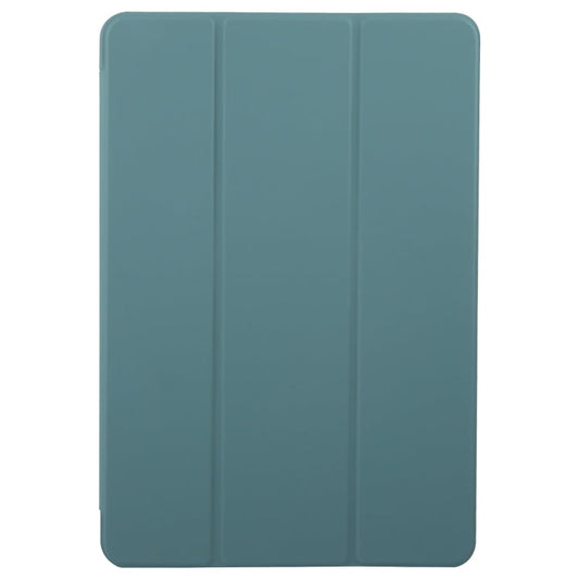 For Huawei MatePad 11.5 S GEBEI 3-folding Holder Shockproof Flip Leather Tablet Case(Dark Green)