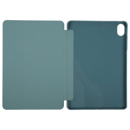 For Huawei MatePad 11.5 S GEBEI 3-folding Holder Shockproof Flip Leather Tablet Case(Dark Green)