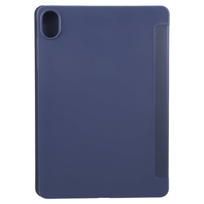 For Huawei MatePad 11.5 S GEBEI 3-folding Holder Shockproof Flip Leather Tablet Case(Dark Blue)