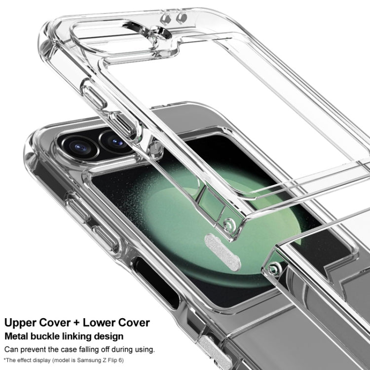 Pour Honor Magic V Flip imak série UX-6 Coque de téléphone invisible en TPU antichoc tout compris avec coussin d'air (transparent)