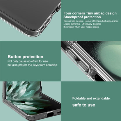 Pour Honor Magic V Flip imak série UX-6 Coque de téléphone invisible en TPU antichoc tout compris avec coussin d'air (transparent)