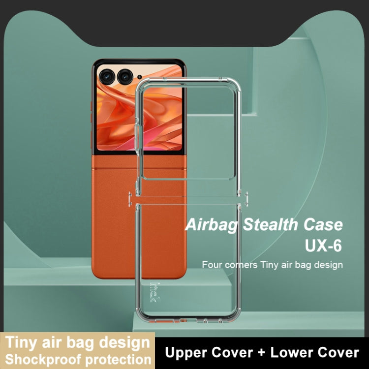 For Motorola Razr 50 imak UX-6 series All-inclusive Shockproof Airbag TPU Invisible Phone Case(Transparent)