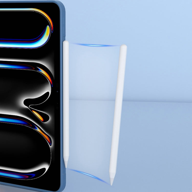 For iPad Pro 11 2025 / 2024 Mutural Silicone Microfiber Tablet Case(Midnight Blue)