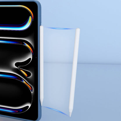 For iPad Pro 11 2025 / 2024 Mutural Silicone Microfiber Tablet Case(Midnight Blue)