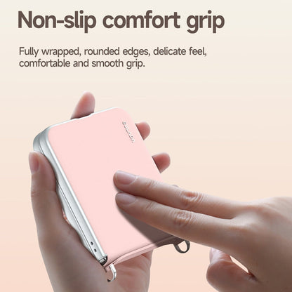 For Samsung Galaxy Z Flip5 SULADA Skin Feel Liquid Leather Phone Case with Strap(Black)