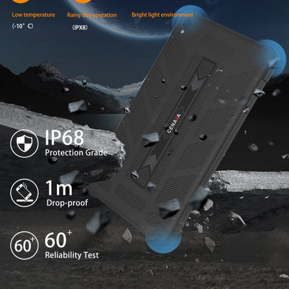 CENAVA A868T IP68 Rugged Tablet PC, 8GB+128GB, 8.68 inch Android 13 MT8788 Octa Core, 4G Network(US Plug)