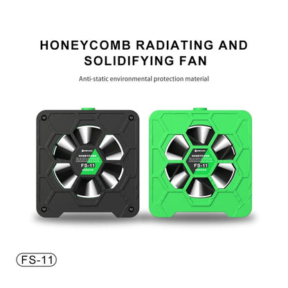 Mijing FS-11 Cooling + UV Curing + Smoke Extraction Honeycomb Radiating Fan(Green)
