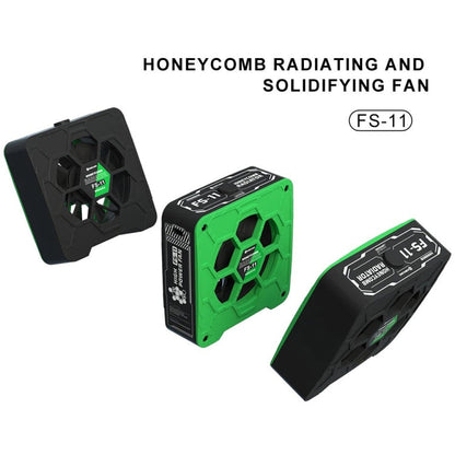Mijing FS-11 Cooling + UV Curing + Smoke Extraction Honeycomb Radiating Fan(Black)