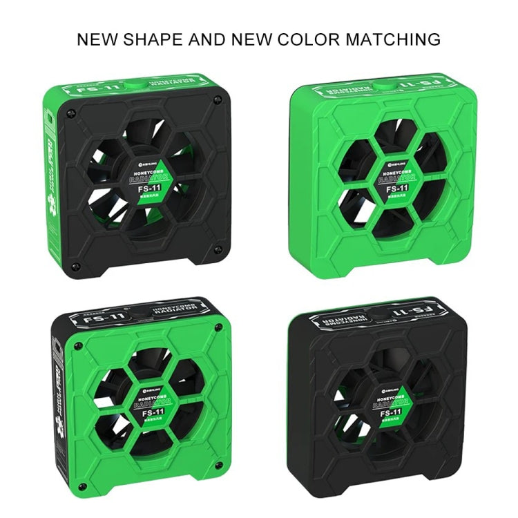 Mijing FS-11 Cooling + UV Curing + Smoke Extraction Honeycomb Radiating Fan(Green)