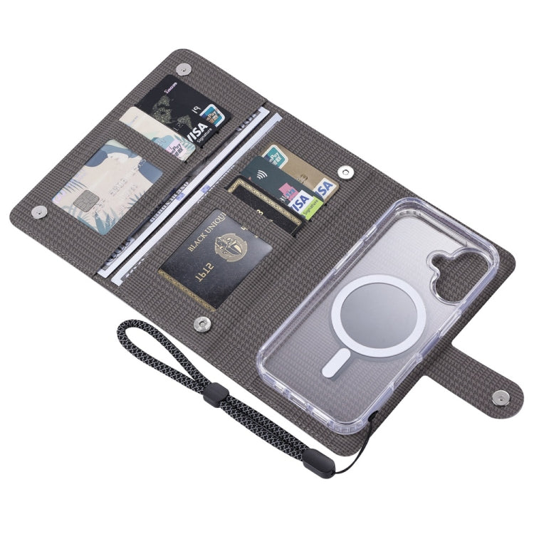 For iPhone 15 ViLi GHA-C Series RFID MagSafe Magnetic Flip Leather Phone Case(Grey)