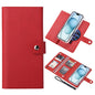 Pour iPhone 15 Plus Étui de Téléphone en Cuir à Rabat Magnétique MagSafe RFID Série ViLi GHA-C (Rouge)
