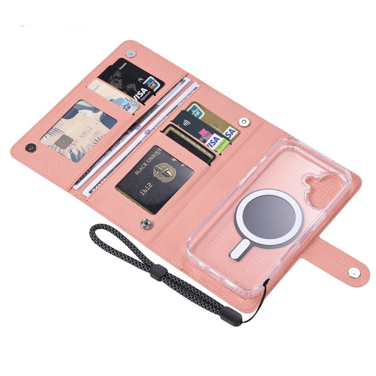 For iPhone 15 Pro ViLi GHA-C Series RFID MagSafe Magnetic Flip Leather Phone Case(Pink)