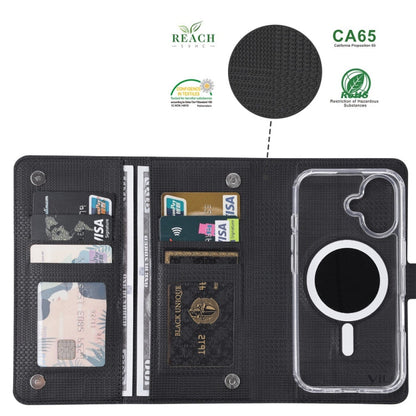 For iPhone 14 ViLi GHA-C Series RFID MagSafe Magnetic Flip Leather Phone Case(Black)