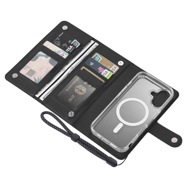 For iPhone 14 ViLi GHA-C Series RFID MagSafe Magnetic Flip Leather Phone Case(Black)