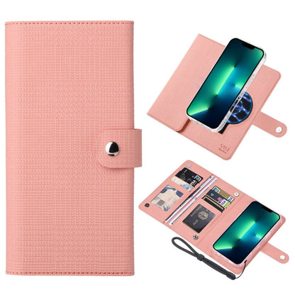 For iPhone 13 Pro ViLi GHA-C Series RFID MagSafe Magnetic Flip Leather Phone Case(Pink)