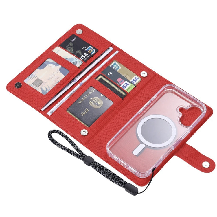 For iPhone 13 ViLi GHA-C Series RFID MagSafe Magnetic Flip Leather Phone Case(Red)