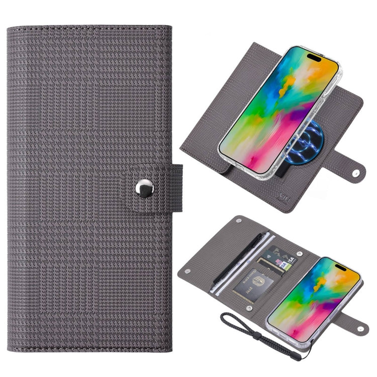 For iPhone 16 ViLi GHB-C Series RFID MagSafe Magnetic Flip Leather Phone Case(Grey)