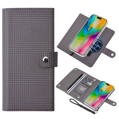 For iPhone 16 ViLi GHB-C Series RFID MagSafe Magnetic Flip Leather Phone Case(Grey)