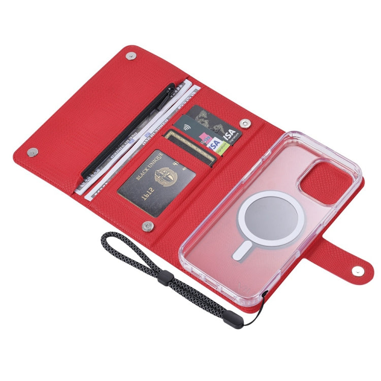 For iPhone 16 Pro ViLi GHB-C Series RFID MagSafe Magnetic Flip Leather Phone Case(Red)