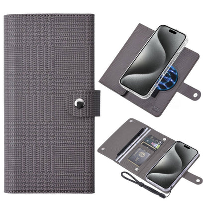 For iPhone 15 Pro ViLi GHB-C Series RFID MagSafe Magnetic Flip Leather Phone Case(Grey)