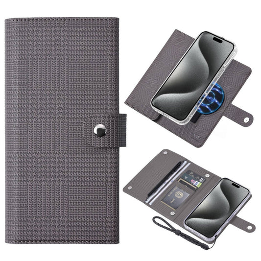 For iPhone 15 Pro ViLi GHB-C Series RFID MagSafe Magnetic Flip Leather Phone Case(Grey)