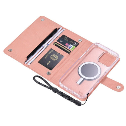 For iPhone 13 ViLi GHB-C Series RFID MagSafe Magnetic Flip Leather Phone Case(Pink)