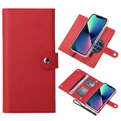For iPhone 13 ViLi GHB-C Series RFID MagSafe Magnetic Flip Leather Phone Case(Red)